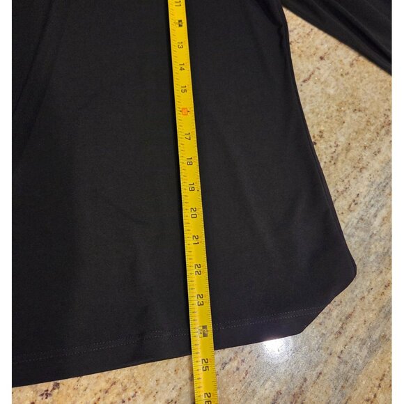 Susan Graver Essentials Woman's Size M Black  Butterknit Ruched Turtleneck Top - Picture 4 of 14